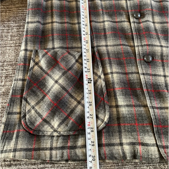 VINTAGE MCM PENDLETON Plaid Wool Jacket/Over-shirt - Picture 5 of 8